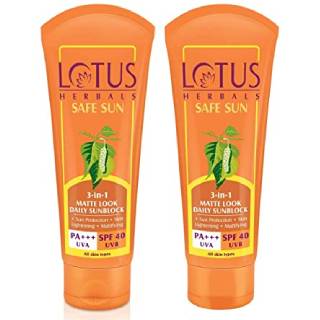Safe Sun 3-in-1 Matte Look Daily Sunscreen SPF 40 Combo at Rs.595
